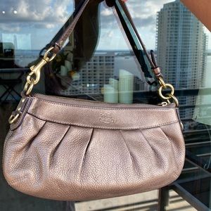 COACH Gold Leather Hobo Bag